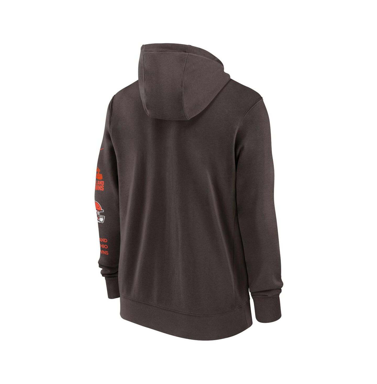 Мужская куртка Nike Brown Cleveland Browns Club Full-Zip Hoodie Jacket — фото 3