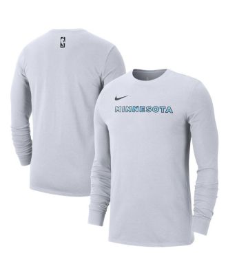 Nike - Men's White Minnesota Timberwolves 2024/25 City Edition Essential Logo Long Sleeve T-Shirt