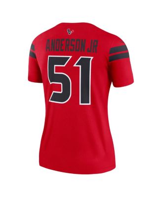 Women's Will Anderson Jr. Red Houston Texans Alternate Legend Player Performance Top