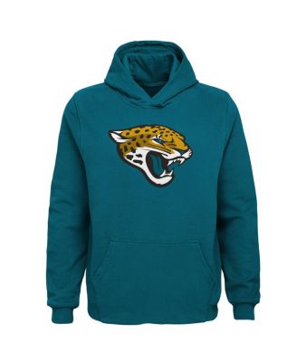Outerstuff - Big Boys and Girls Teal Jacksonville Jaguars Team Logo Pullover Hoodie