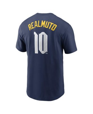 Men's J.T. Realmuto Navy Philadelphia Phillies 2024 City Connect Fuse Player Name Number T-Shirt