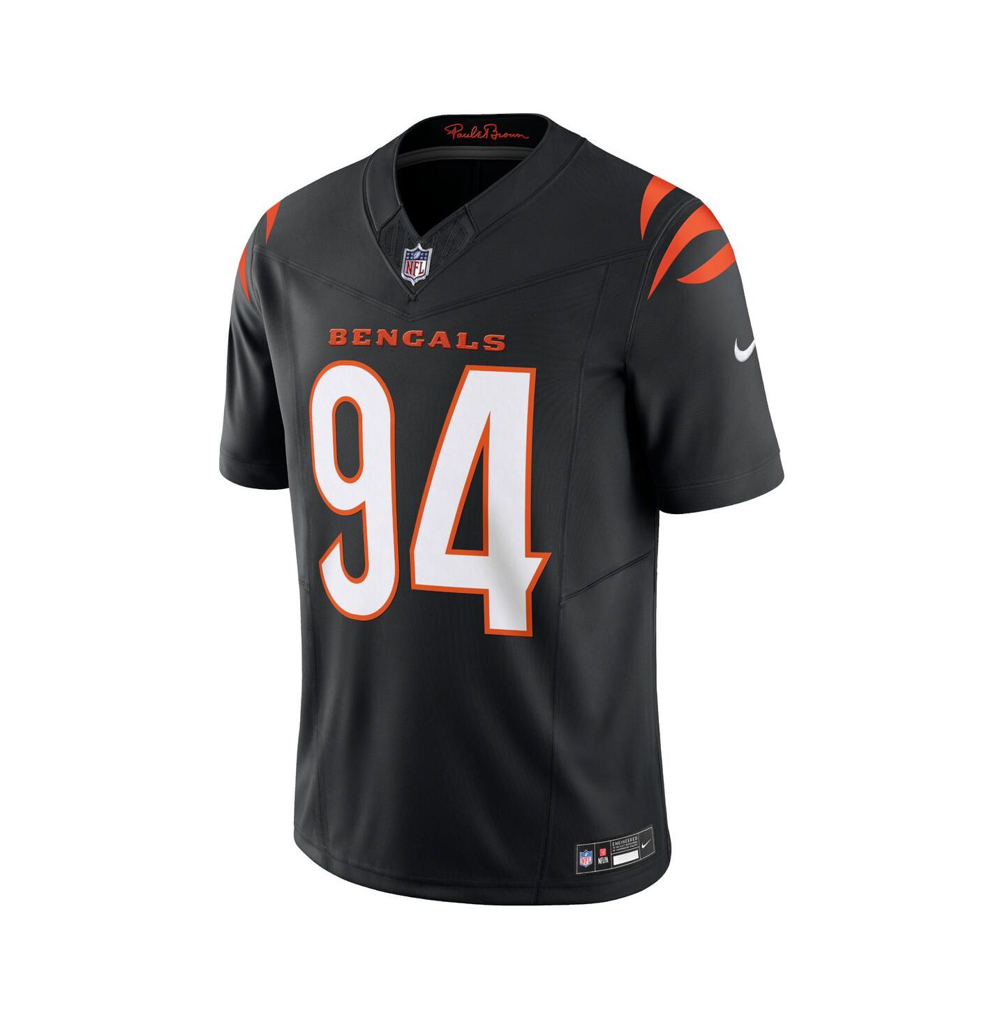 Мужской топ Nike Sam Hubbard Black Cincinnati Bengals Vapor F.U.S.E. Limited Jersey — фото 3