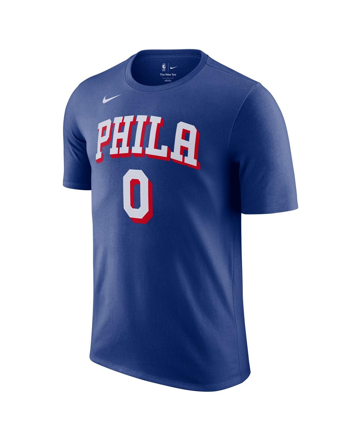 Nike Men's Tyrese Maxey Royal Philadelphia 76ers Icon Edition Name Number T-shirt In Royal