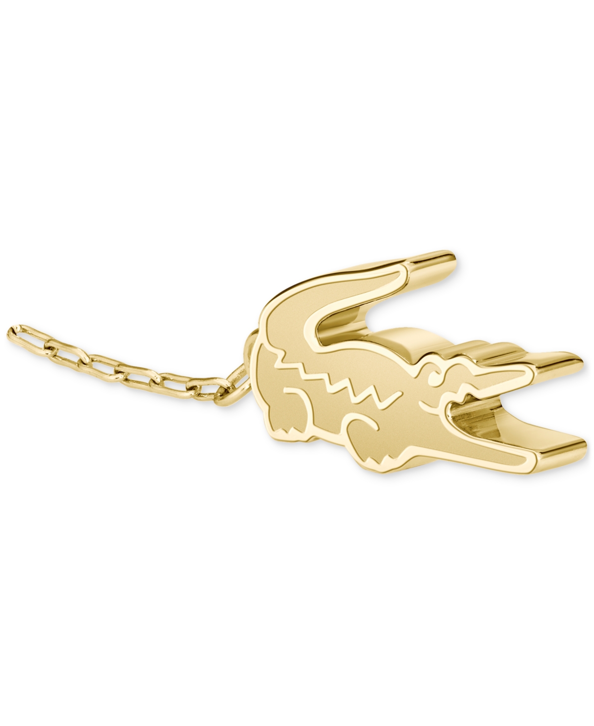 LACOSTE GOLD-TONE CROCODILE CHAIN DROP EARRINGS 