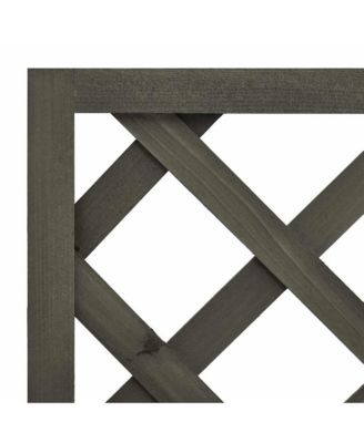 Garden Trellis Planter Gray 19.7"x9.8"x35.4" Solid Firwood