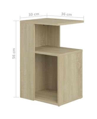 Side Table Sonoma Oak 14.2"x11.8"x22" Engineered Wood