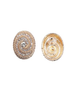 Crystal Swirl Stud Earrings