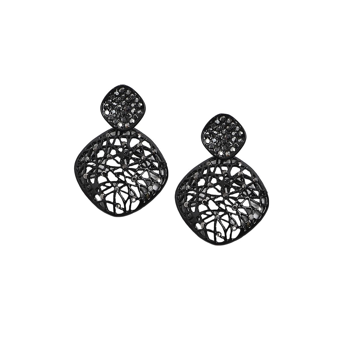 Intricate Square Drop Earrings