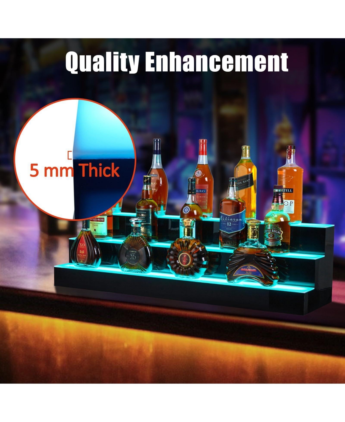 gaomon Led Wine Display Rack Acrylic Wine Rack