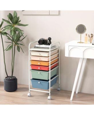 6 Drawer Rolling Storage Cart Scrapbook Paper Office Organizer