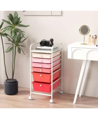 6 Drawer Rolling Storage Cart Scrapbook Paper Office Organizer