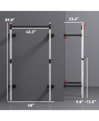 Folding Squat Rack with Pull Up Bar, 1000 Pounds Capacity,