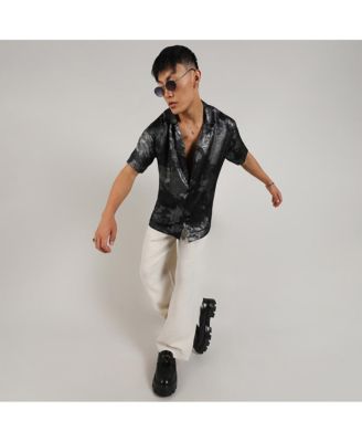 Men's Midnight Black & Chalice Silver Metallic Ombre Shirt