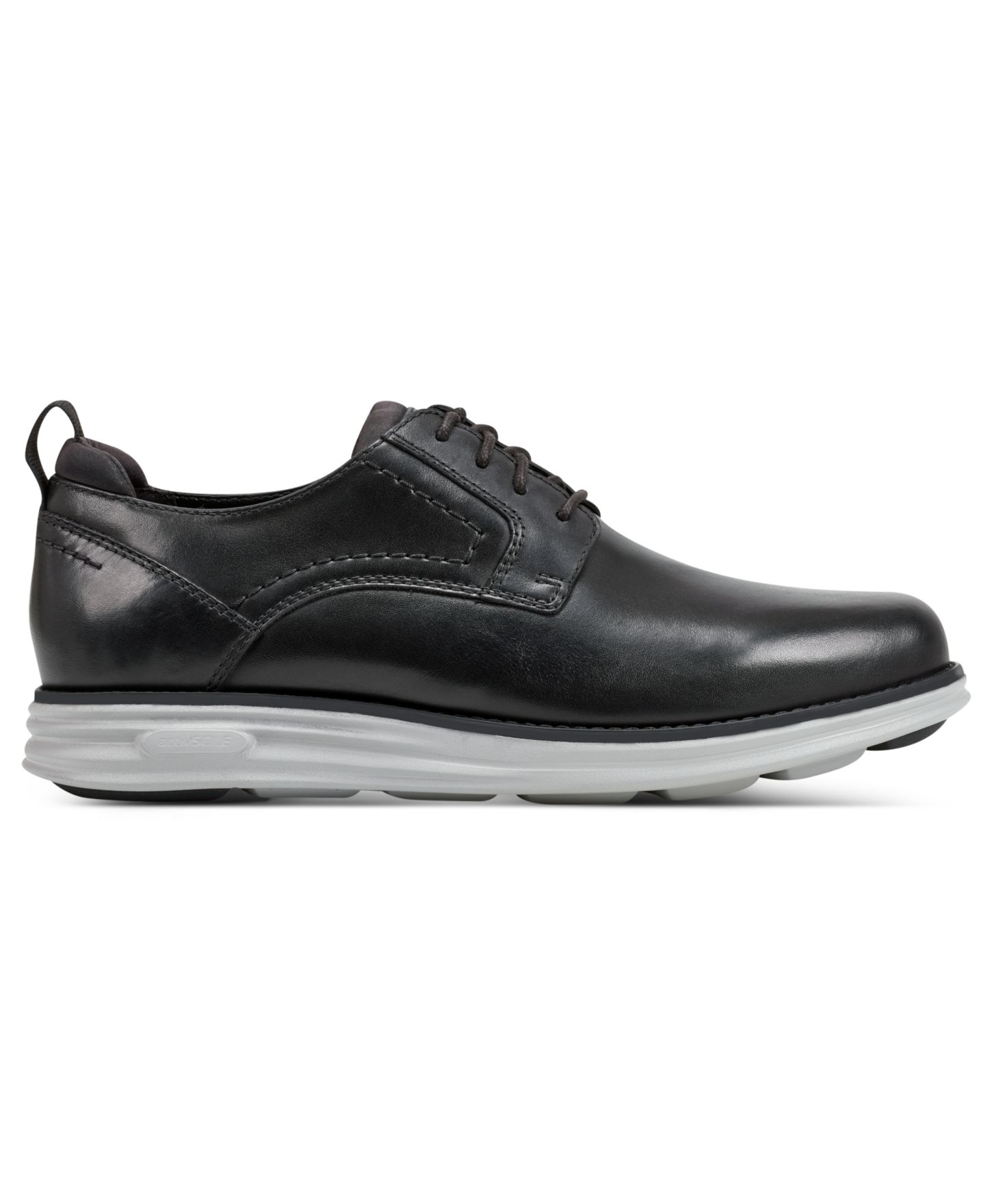 Мужские туфли Rockport Canton Casual Lace-up Round Toe, цвет: Чёрный кожаный — фото 2