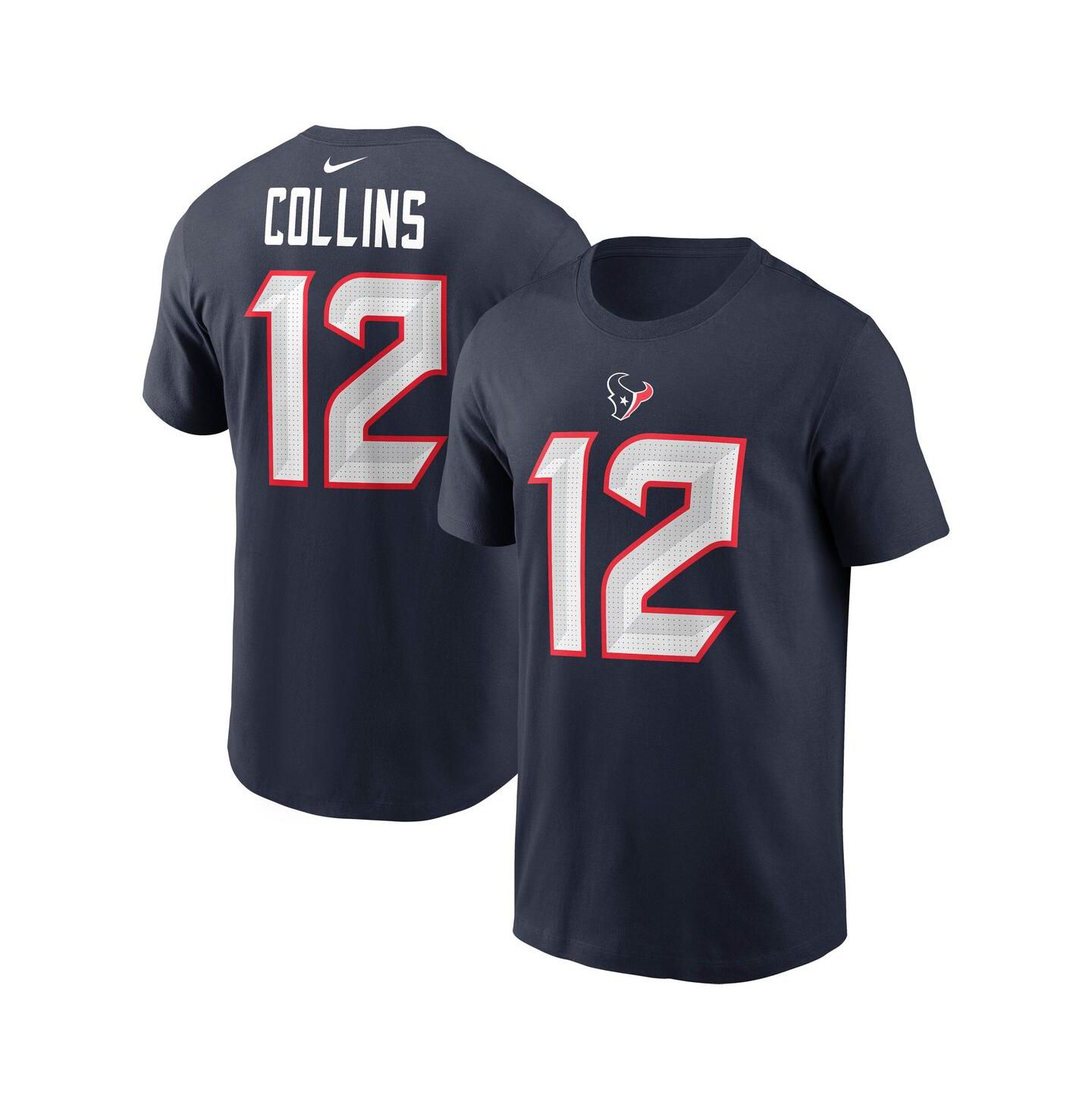 Мужская футболка Nike Nico Collins Navy Houston Texans Name & Number — фото 1