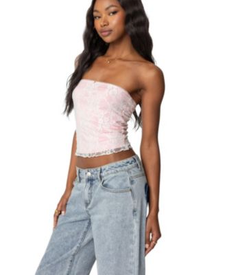 Womens Allison Lace Tube Top