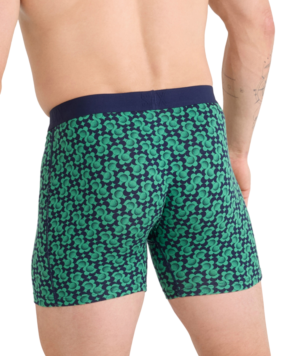 Saxx Men's Ultra Super Soft Relaxed-fit Moisture-wicking Printed Boxer Briefs In Fab Fresh Balls-maritime