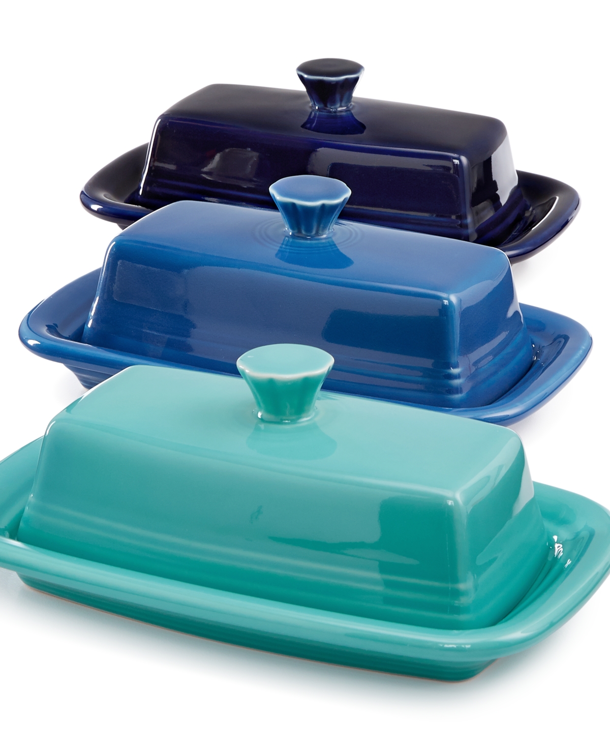 Fiesta Xl Covered Butter Dish In Jade