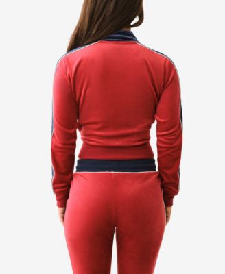 Women's Velour Panelled Track Jacket