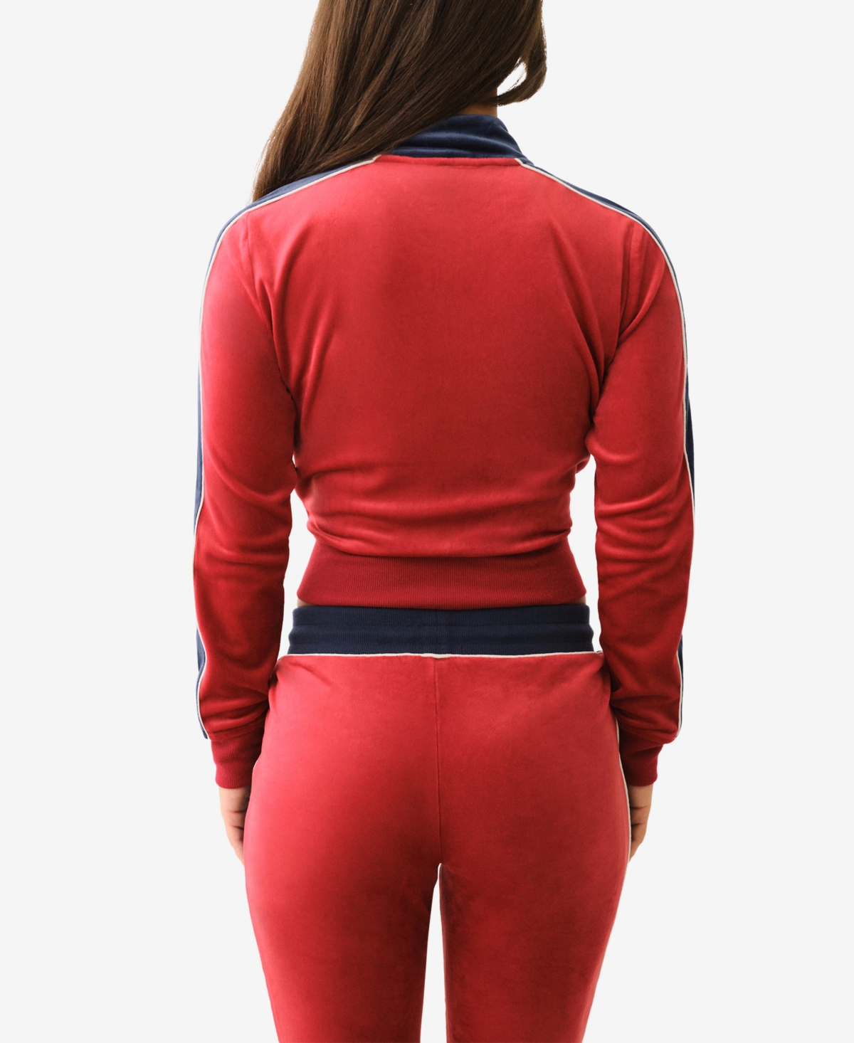 TRUE RELIGION WOMEN'S VELOUR PANELLED TRACK JACKET 