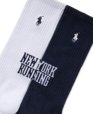 Men's 2-Pk. New York Running Crew Socks