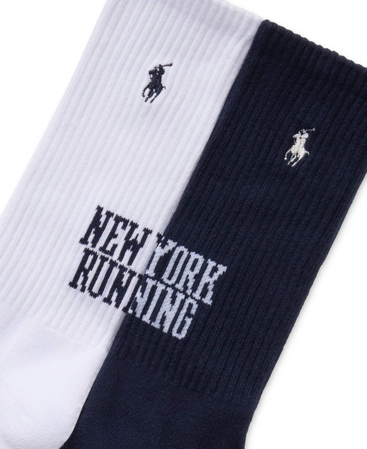 Polo Ralph Lauren Men's 2-pk. New York Running Crew Socks In Navy,white
