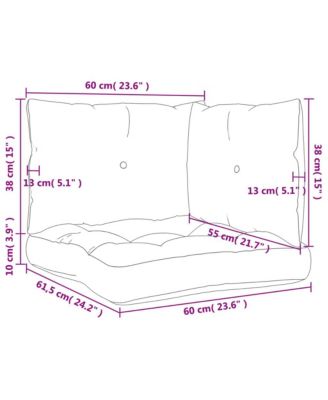 Pallet Cushions 3 pcs Anthracite Fabric