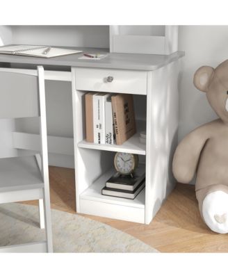 Kids Desk and Chair Set for 5-8 Year Old with Storage,