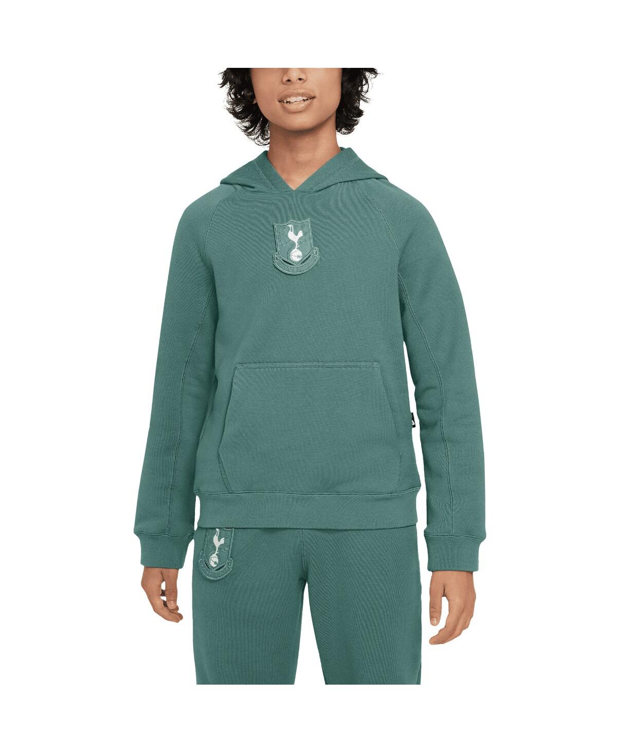 Nike Big Boys And Girls Green Tottenham Hotspur Third Air Pullover Hoodie In Green