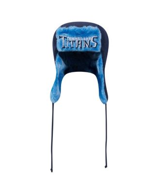 Men's Navy Tennessee Titans Helmet Head Trapper Knit Hat