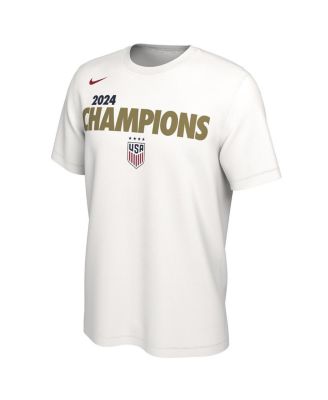 Men's White USWNT 2024 Summer Olympics Gold Medal T-Shirt