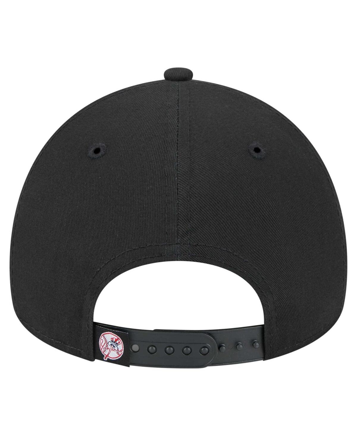 New Era Men's Black New York Yankees 9forty A-frame Adjustable Hat In Black