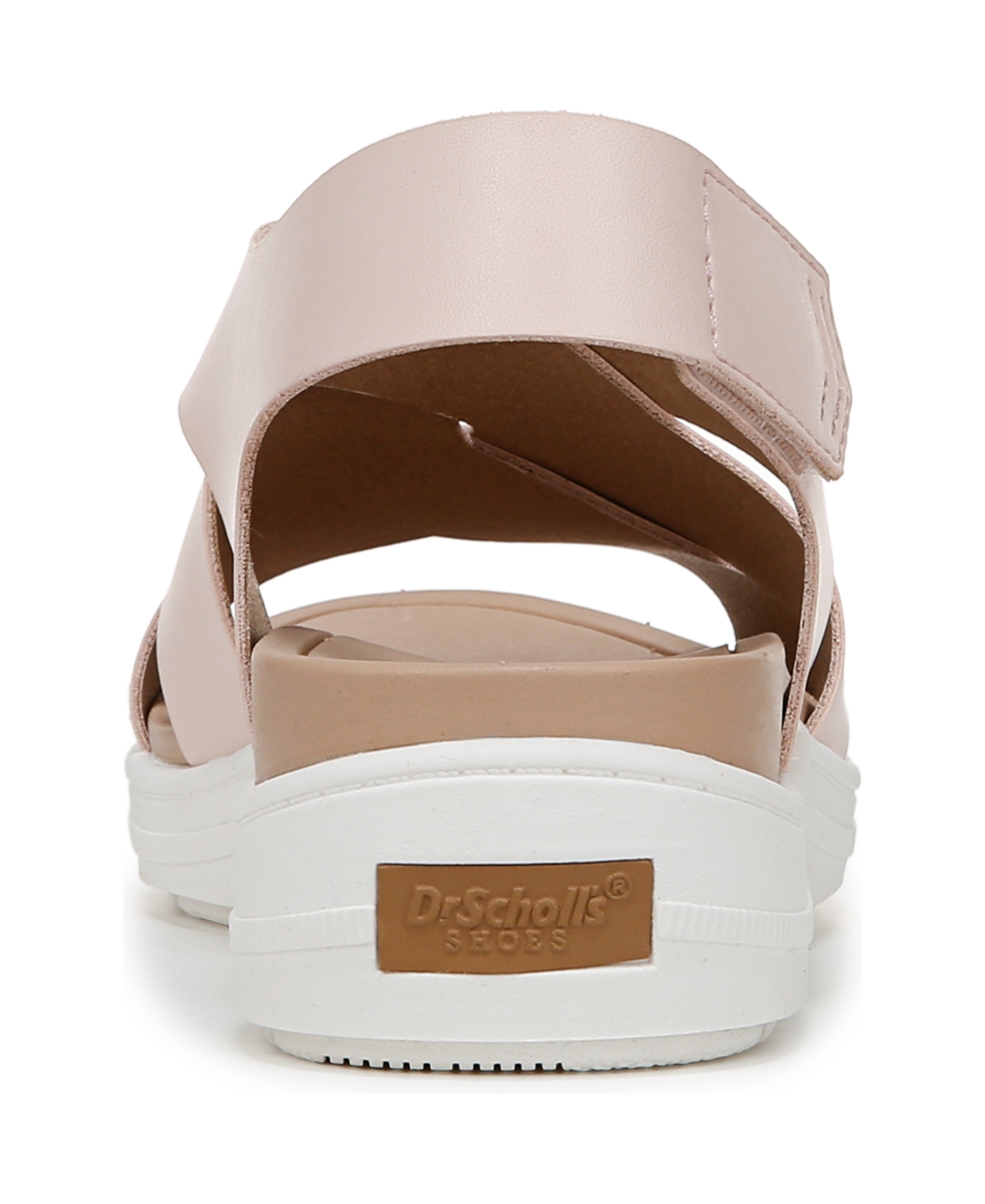 Shop Dr. Scholl's Women's Time Off Sea Slingback Wedge Sandals In Blush Pink Faux Leather