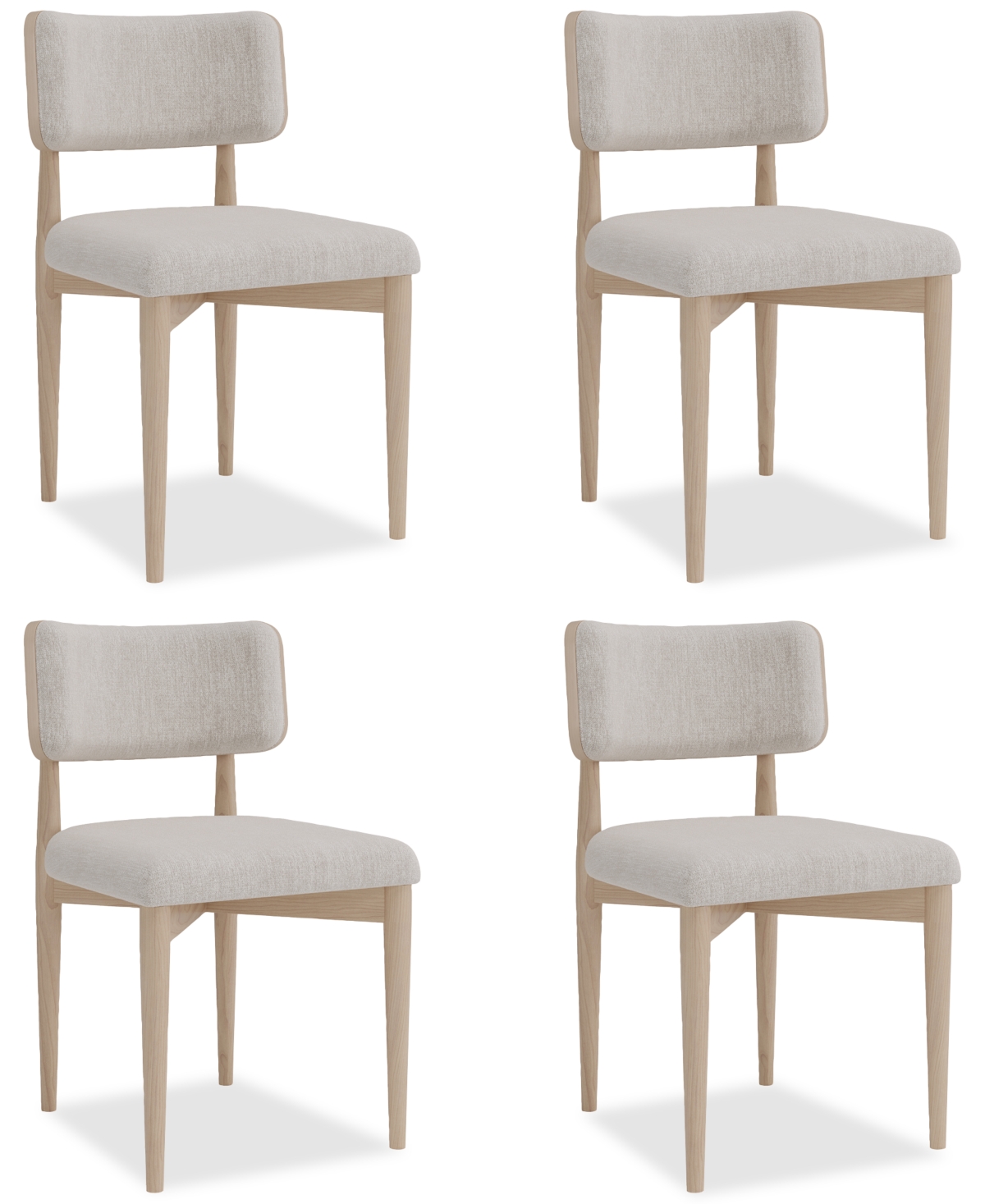 Macy's Lunare 4-pc. Curved Chair Set In No Color