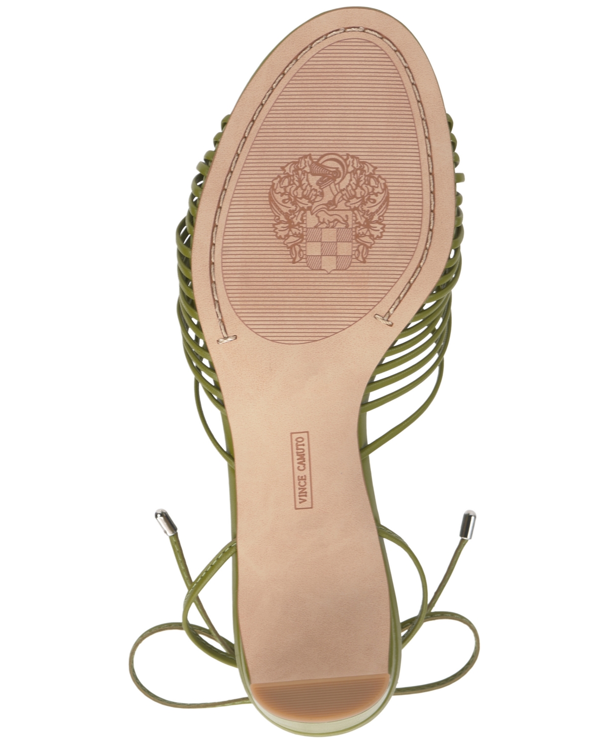 Vince Camuto Women's Lory Lace-up Blade-heel Sandals In Lizard Green