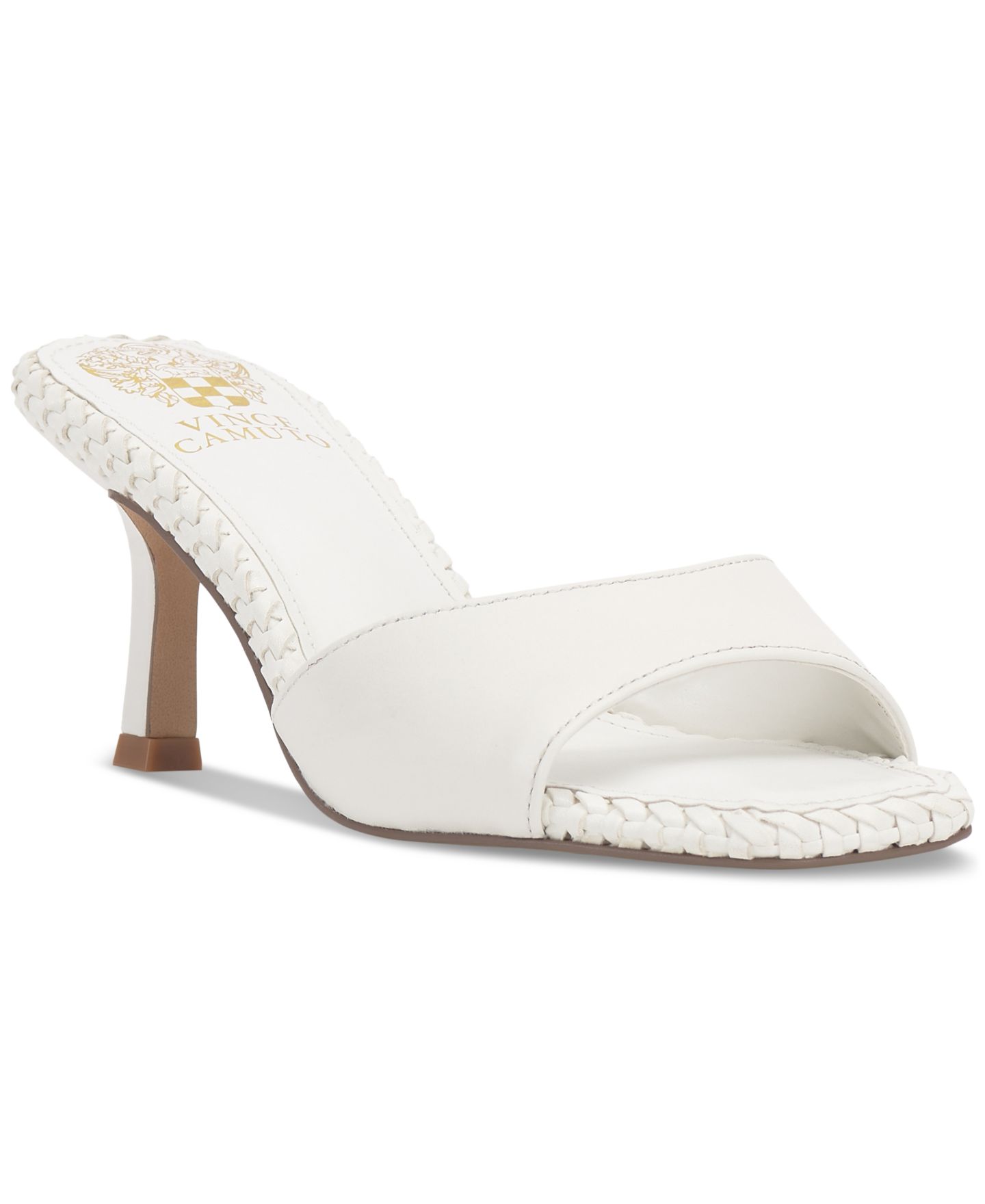 Женские сандалии Vince Camuto Emmla Braided-Trim Dress Sandals, цвет: Белый — фото 1
