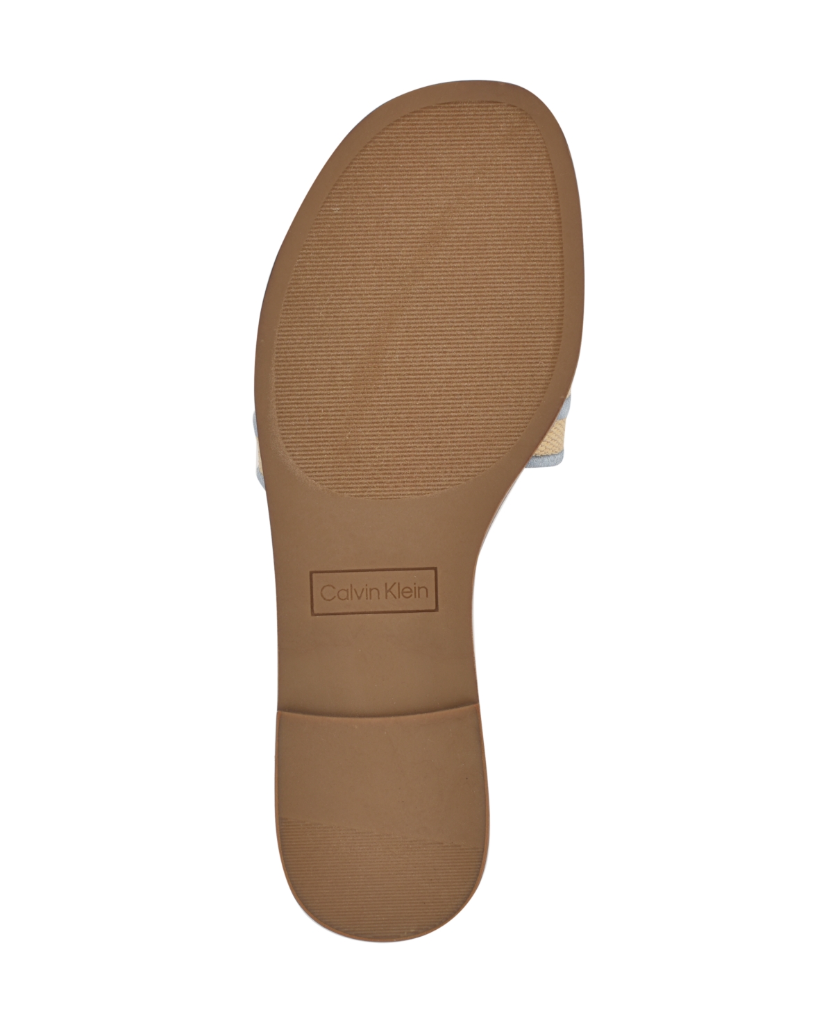 Calvin Klein Women's Kendell Slip-on Flat Casual Sandals In Natural,light Blue