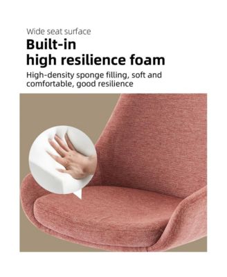 Swivel Dining Chairs Set of 2, Mid Century Modern Dining Room Chairs with Metal Frame, Linen Upholstered Back Side Chair