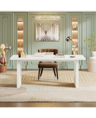 Modern Executive Desk, 70.9" Large Office Computer Desk, Meeting Room Table, Simple Workstation Business Furniture for Home Office