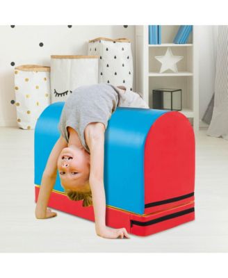 Mailbox Tumbling Mat Gymnastics Vaulting Box with Detachable Mat and Carrying Handle