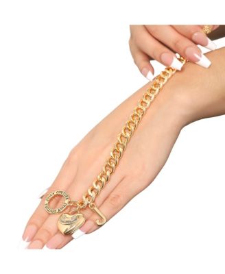 Toggle Bracelet with Heart Charm