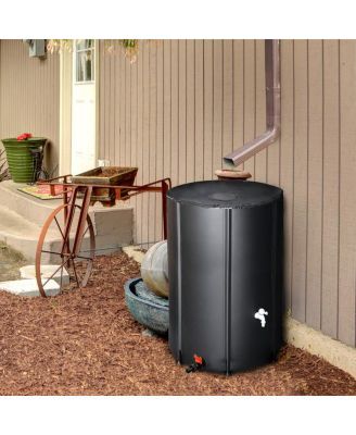 Folding Rain Barrel Water Collector for Eco-Friendly and Space-Saving Water Storage