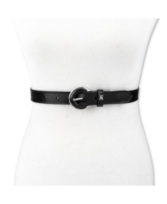Leather Inset Harness Buckle Belt