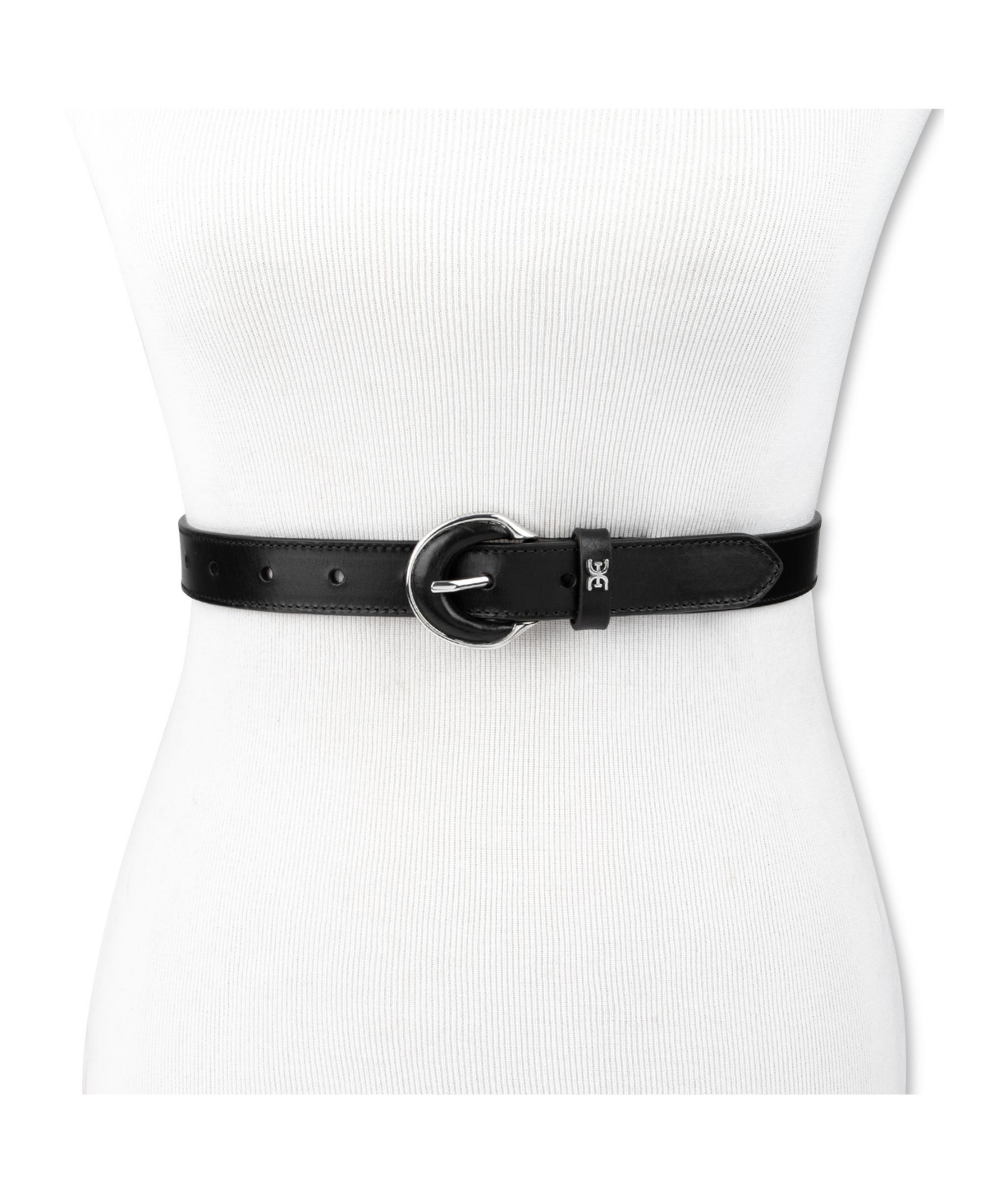 Shop Sam Edelman Leather-inset Harness Buckle Belt In Black