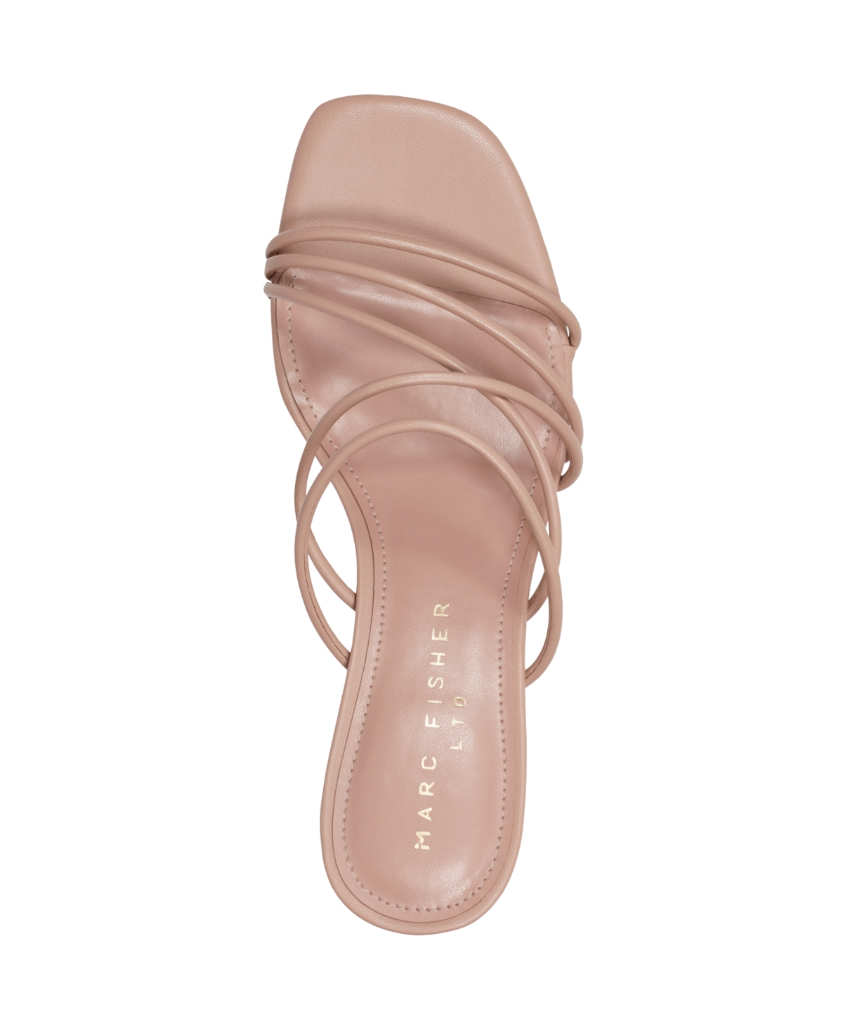 Marc Fisher Ltd Women's Banna Strappy Kitten Heel Sandals In Light Natural Leather