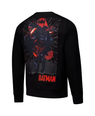 Men's Black Batman Comics Signal Pullover Sweatshirt