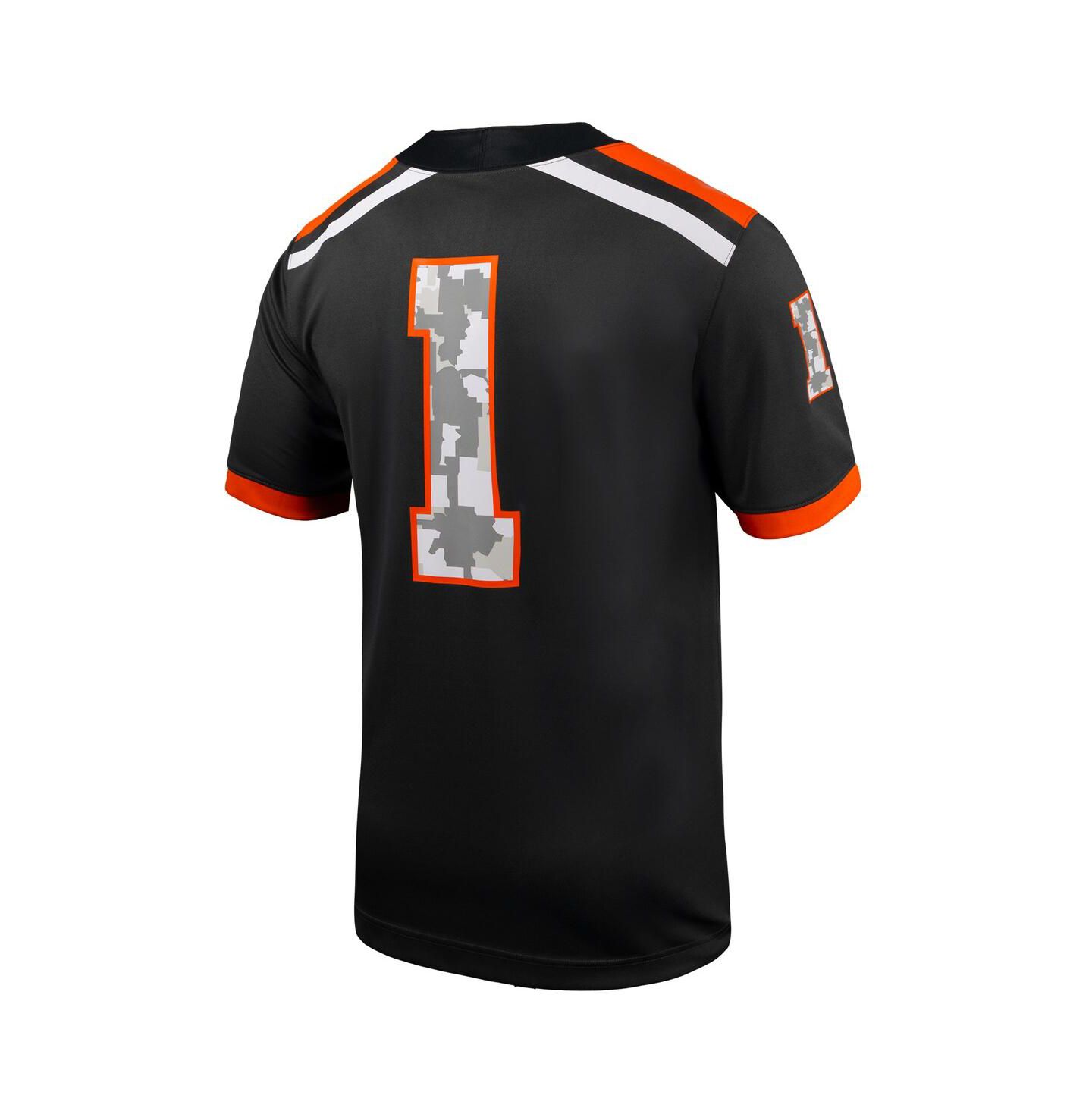Мужской топ Nike 1 Anthracite Oregon State Beavers Untouchable Replica Football Jersey — фото 2