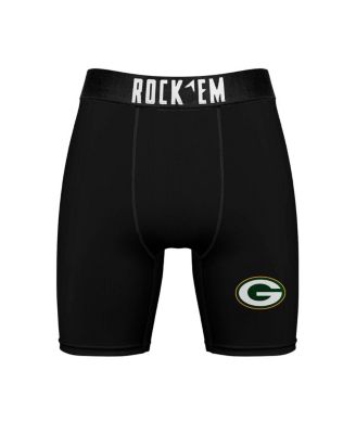 Men's Green Bay Packers Primary Crew Socks Boxer Briefs Combo Pack