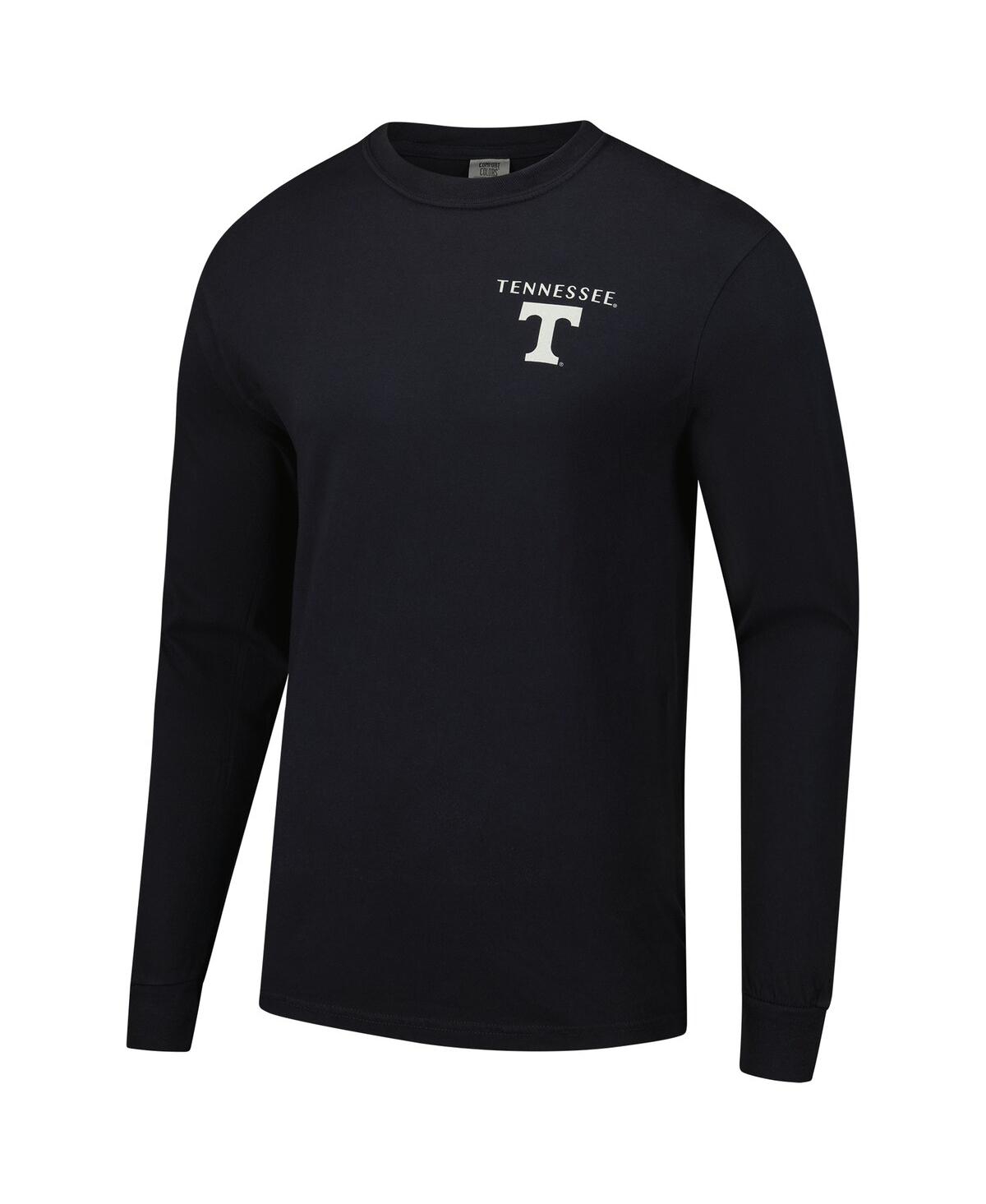 Image One Black Tennessee Volunteers Comfort Colors Campus Nights Long Sleeve T-shirt In Black