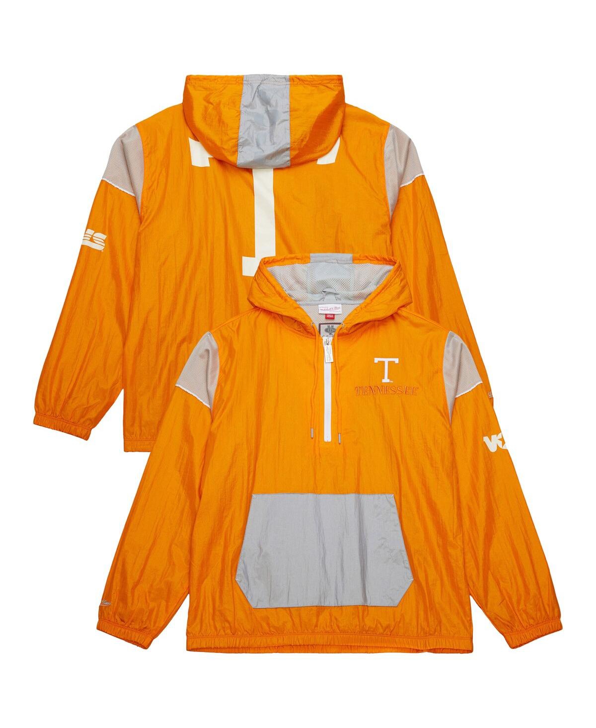 Mitchell & Ness Men's Tennessee Orange Tennessee Volunteers Anorak Vintage Logo Half-zip Hoodie Jacket In Tennessee Orange